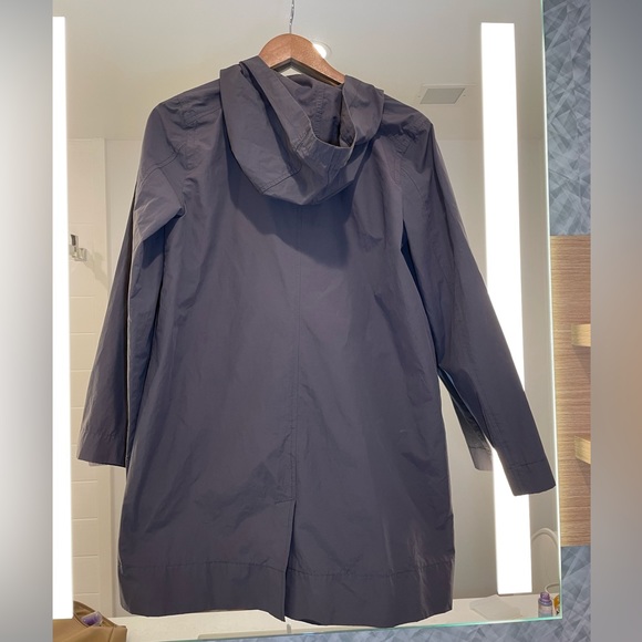 Eileen Fisher Light Cotton Nylon Stand Collar Long Coat - Size SP - Picture 7 of 9